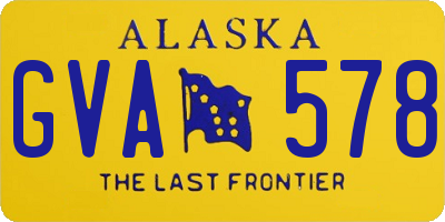 AK license plate GVA578