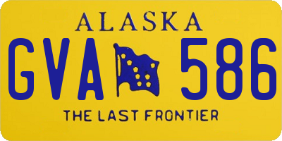 AK license plate GVA586