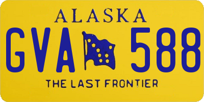 AK license plate GVA588