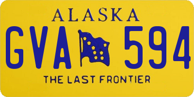 AK license plate GVA594