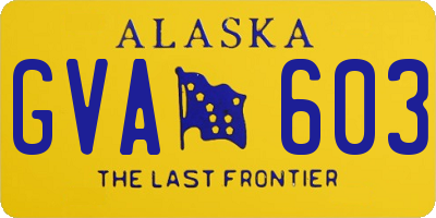 AK license plate GVA603