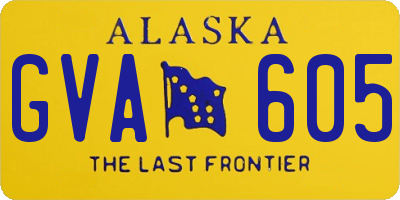 AK license plate GVA605