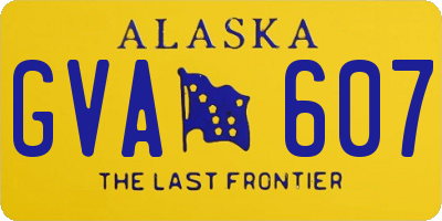AK license plate GVA607
