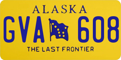 AK license plate GVA608