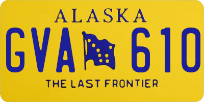 AK license plate GVA610