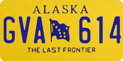 AK license plate GVA614
