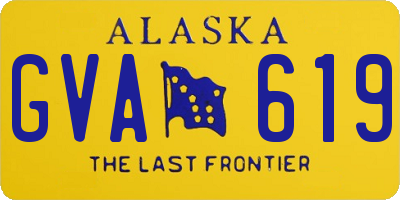 AK license plate GVA619