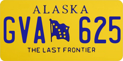 AK license plate GVA625
