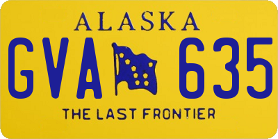 AK license plate GVA635