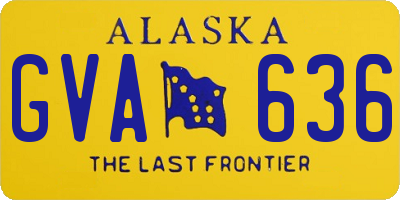 AK license plate GVA636