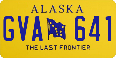 AK license plate GVA641