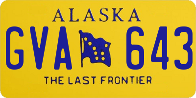 AK license plate GVA643