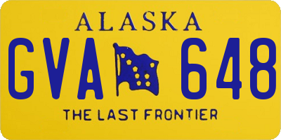 AK license plate GVA648