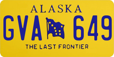 AK license plate GVA649