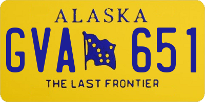 AK license plate GVA651