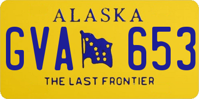 AK license plate GVA653