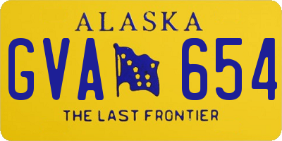 AK license plate GVA654