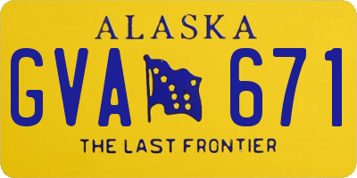 AK license plate GVA671