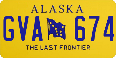 AK license plate GVA674