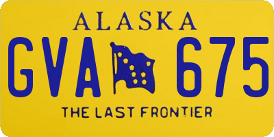 AK license plate GVA675