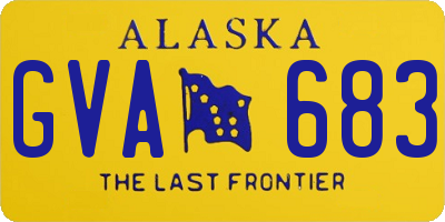 AK license plate GVA683