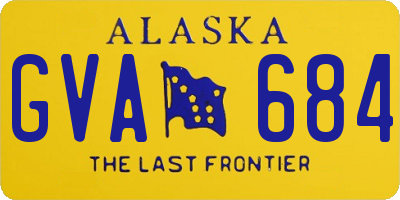 AK license plate GVA684