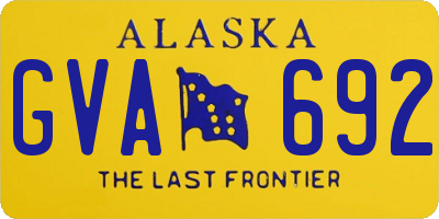AK license plate GVA692