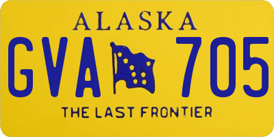AK license plate GVA705