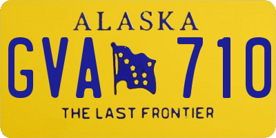 AK license plate GVA710