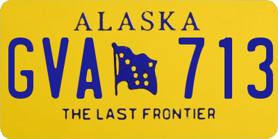 AK license plate GVA713