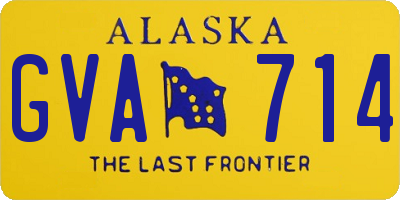 AK license plate GVA714