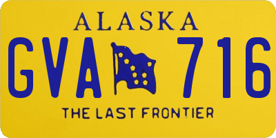 AK license plate GVA716