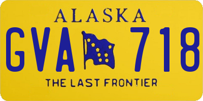 AK license plate GVA718