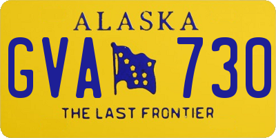 AK license plate GVA730