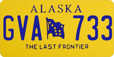 AK license plate GVA733
