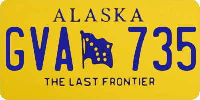 AK license plate GVA735