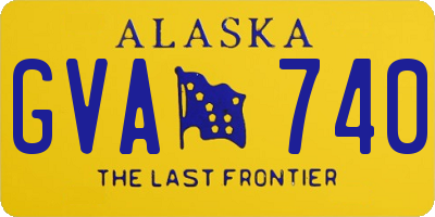 AK license plate GVA740