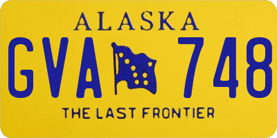 AK license plate GVA748