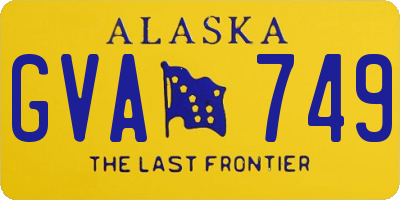 AK license plate GVA749