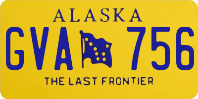 AK license plate GVA756