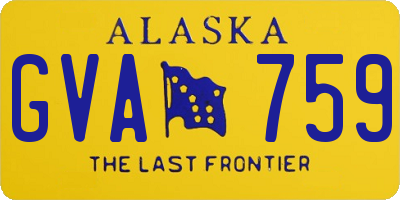 AK license plate GVA759