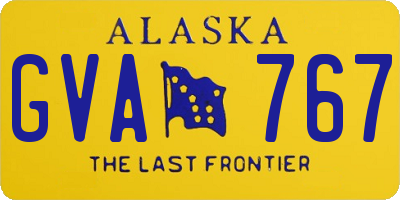 AK license plate GVA767
