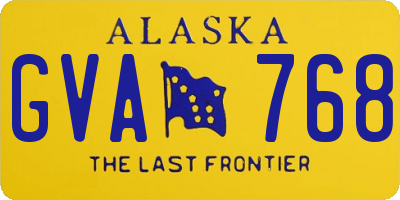 AK license plate GVA768