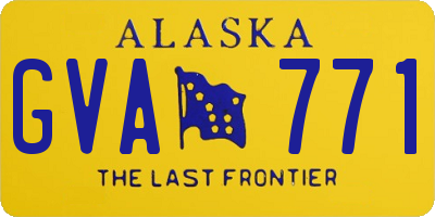 AK license plate GVA771