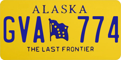 AK license plate GVA774