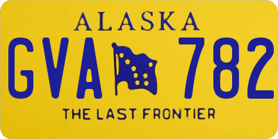 AK license plate GVA782