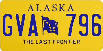 AK license plate GVA796