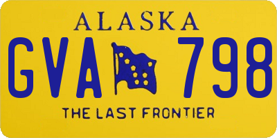 AK license plate GVA798