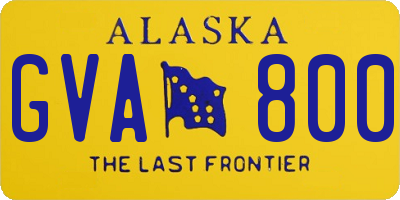 AK license plate GVA800