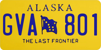 AK license plate GVA801